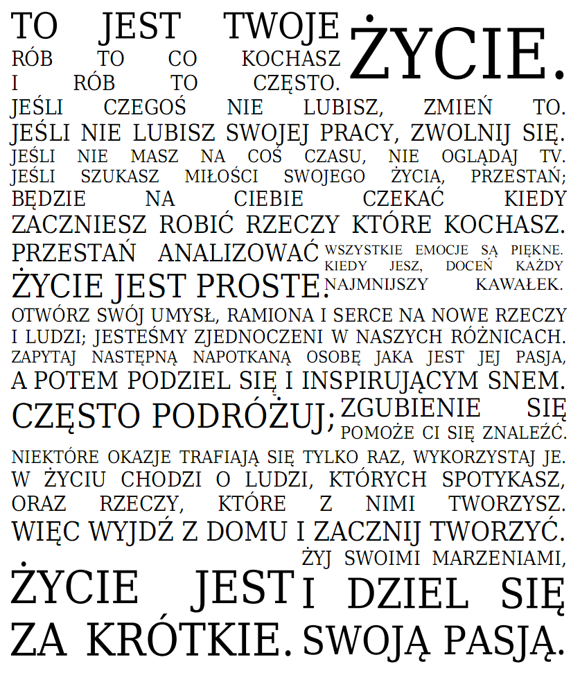 Zestaw osobistych praw